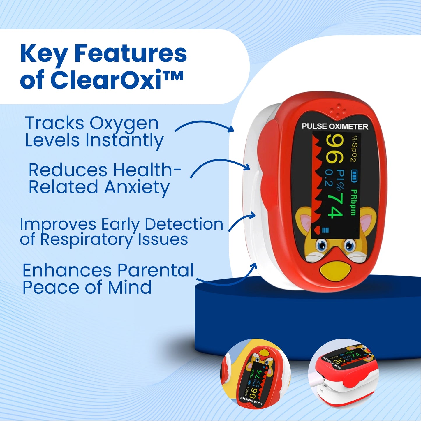 ClearOxi™ Pulsoximeter für Kinder