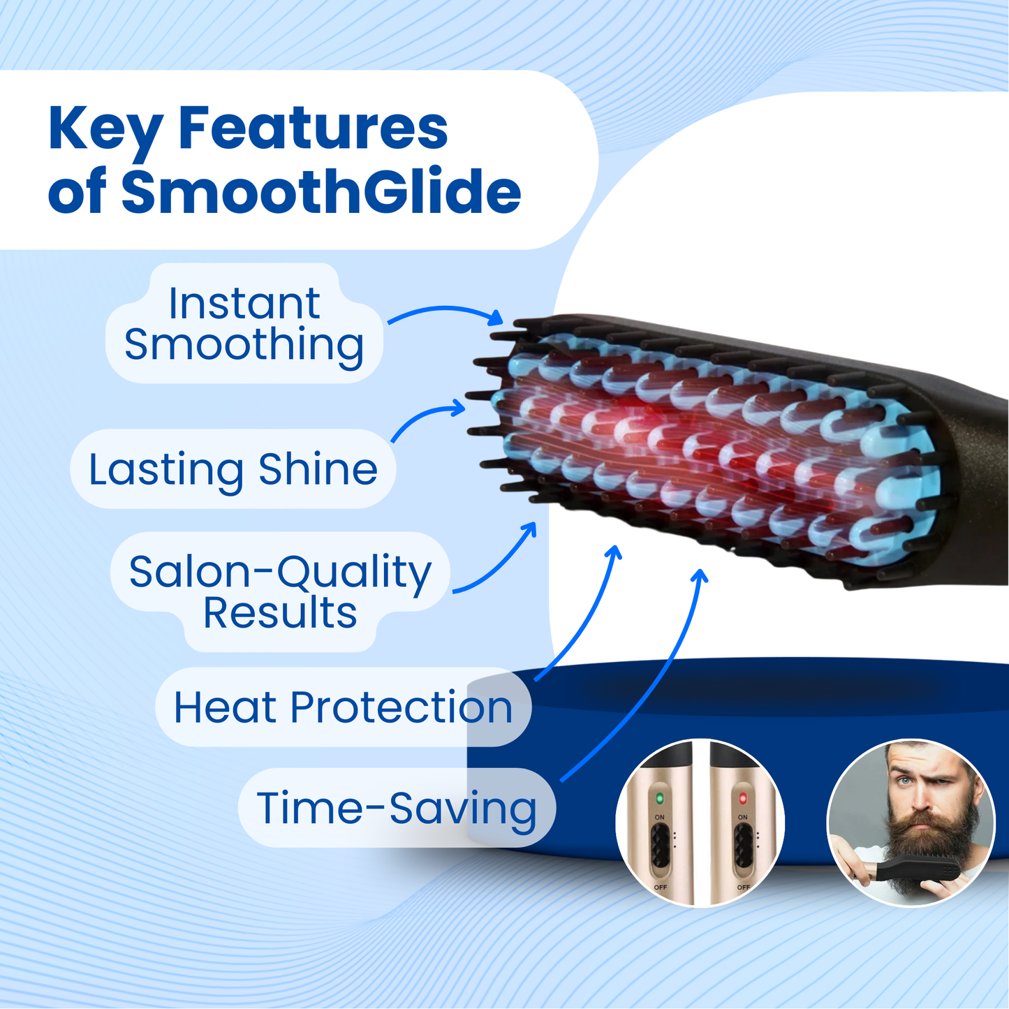 SmoothGlide™ Hair Straightener Brush