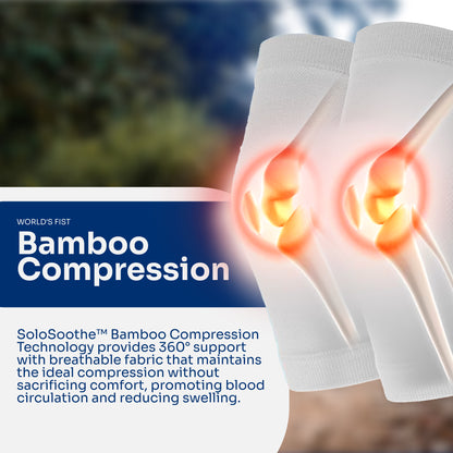 SoloSoothe™ Bamboo Compression Knee Sleeves (Pair)