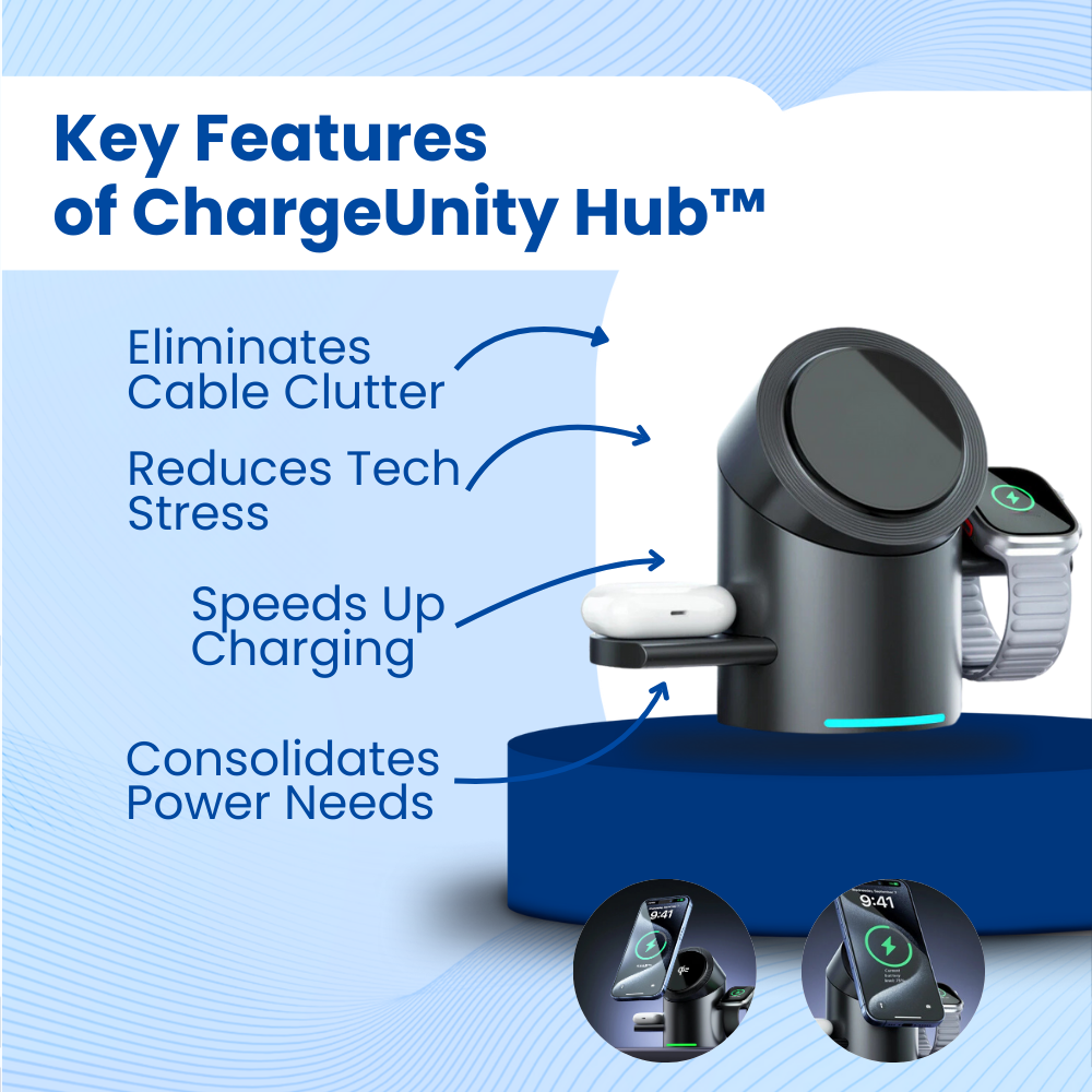 ChargeUnity Hub™ Wireless Charger Phone