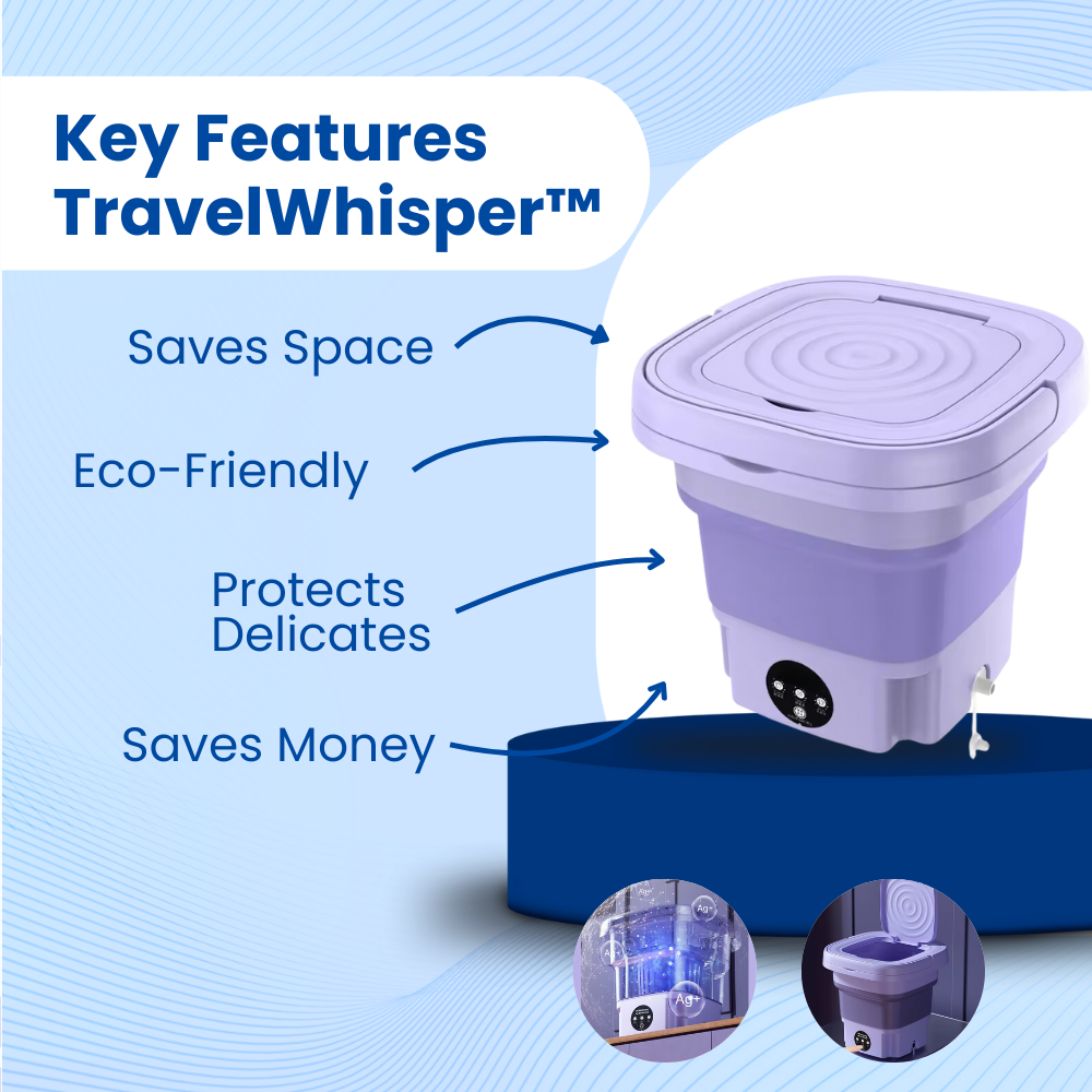 TravelWhisper™ Mini Portable Washing Machine