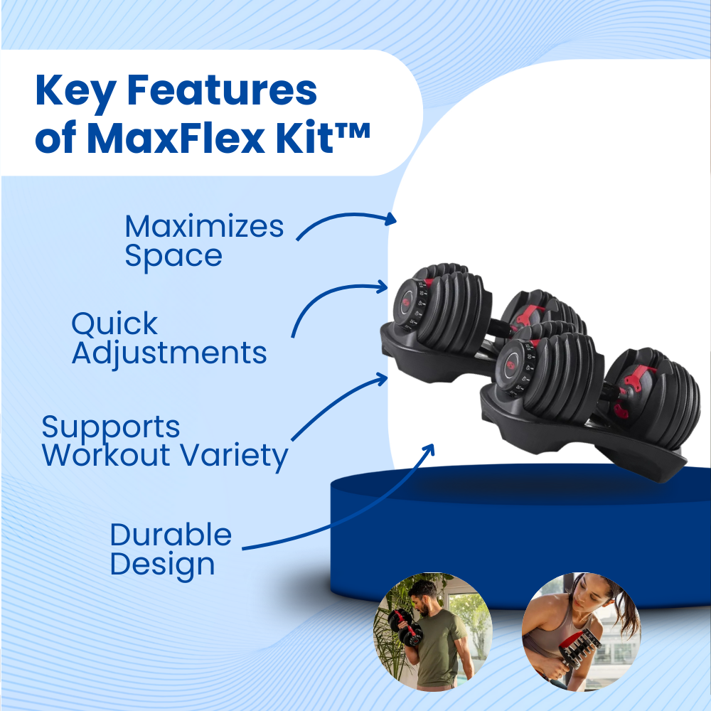 MaxFlex Kit™ Adjustable Dumbbell Set