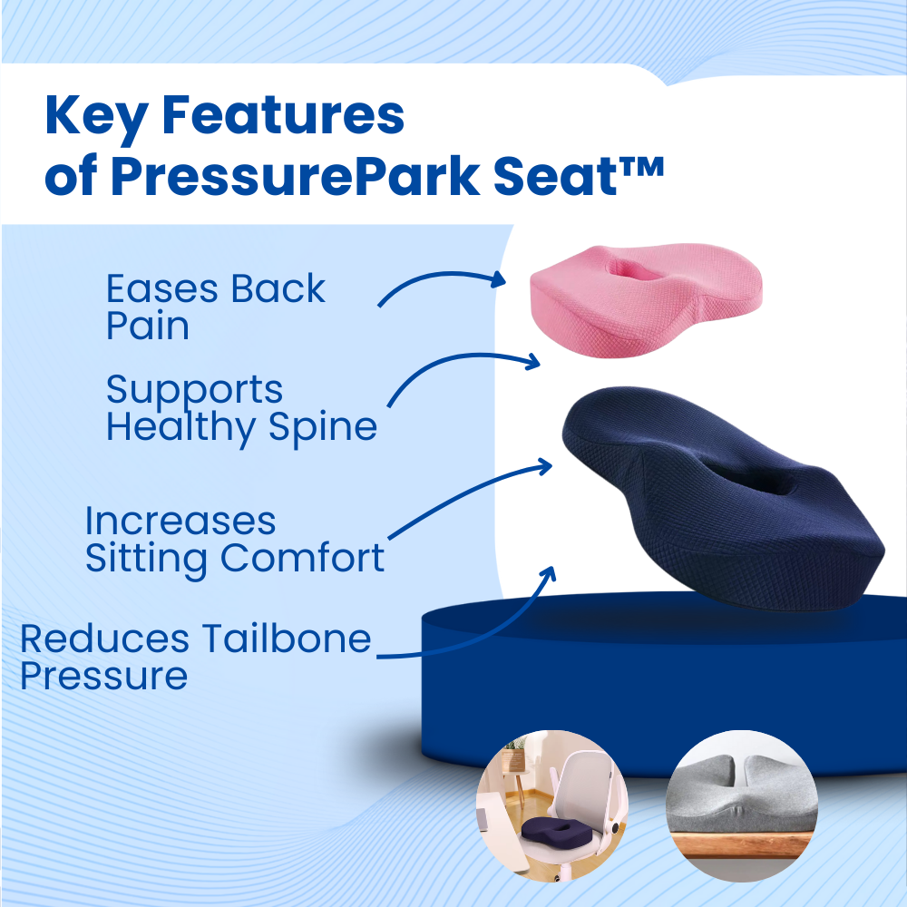 PressurePark Seat™ Pressure Relief Seat Cushion