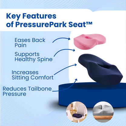 PressurePark Seat™ Pressure Relief Seat Cushion