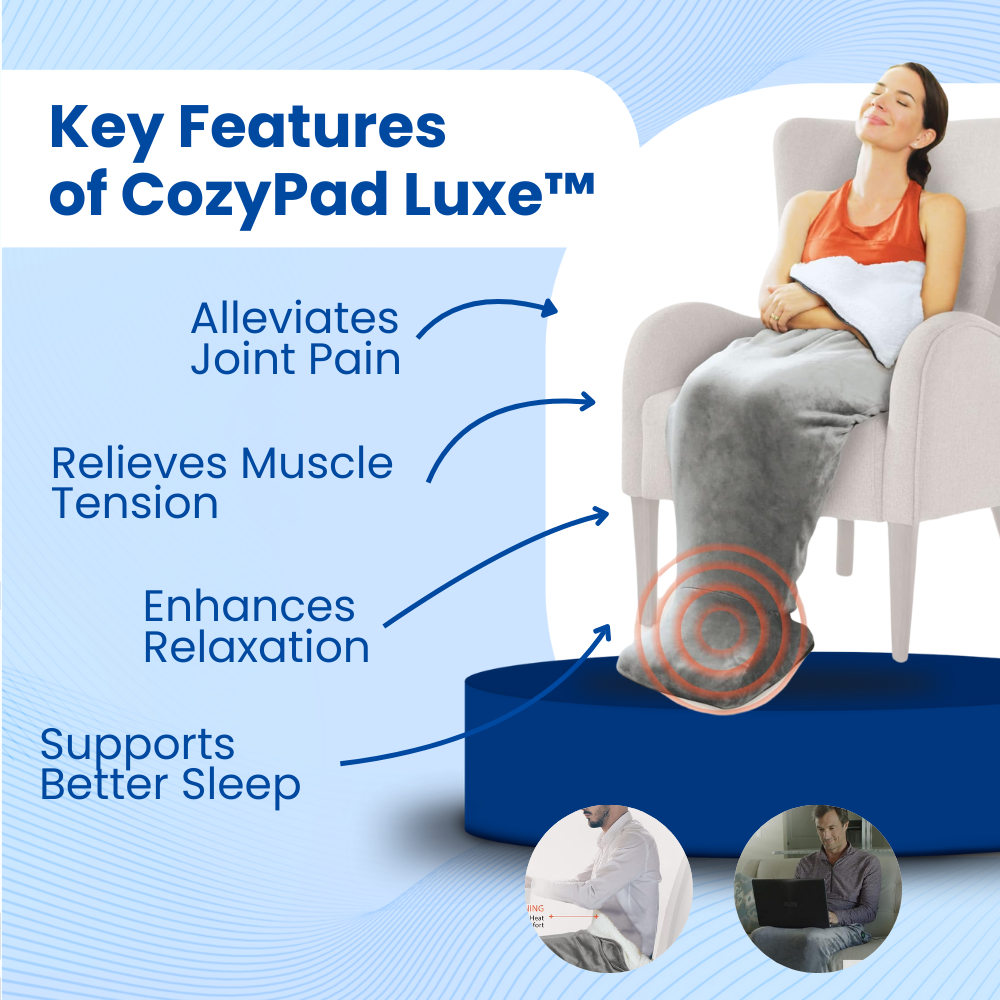 CozyPad Luxe™ Heated Massage Blanket