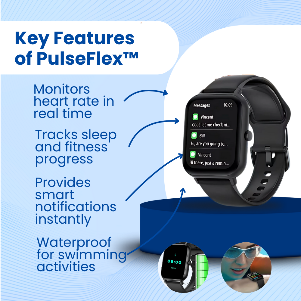 PulseFlex ™ Waterproof Smartwatch