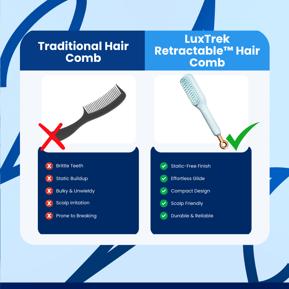 LuxTrek Retractable™ Hair Comb