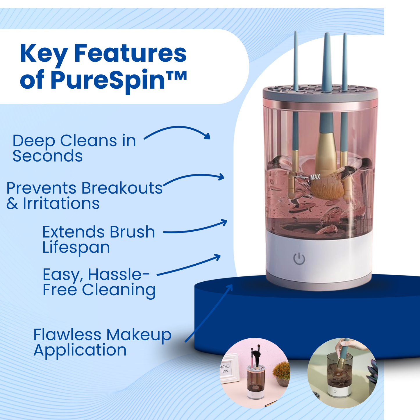 PureSpin™ - Makeup Brush Cleaner