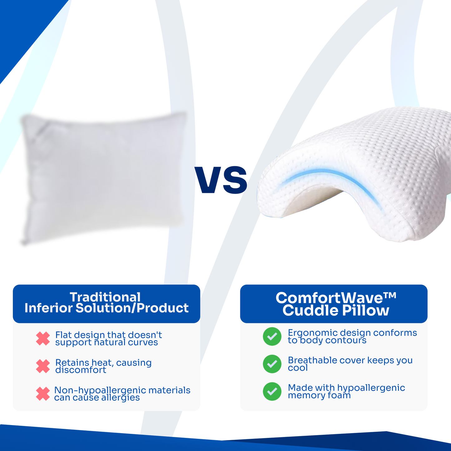 ComfortWave™ Cuddle Pillow Memory Foam