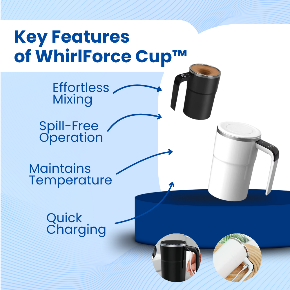 WhirlForce Cup™ Auto Stir Coffee