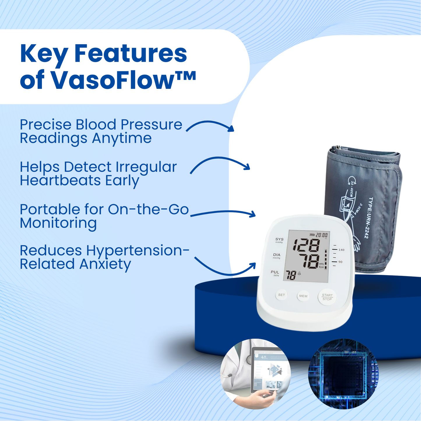 VasoFlow™  Blood Pressure Monitor