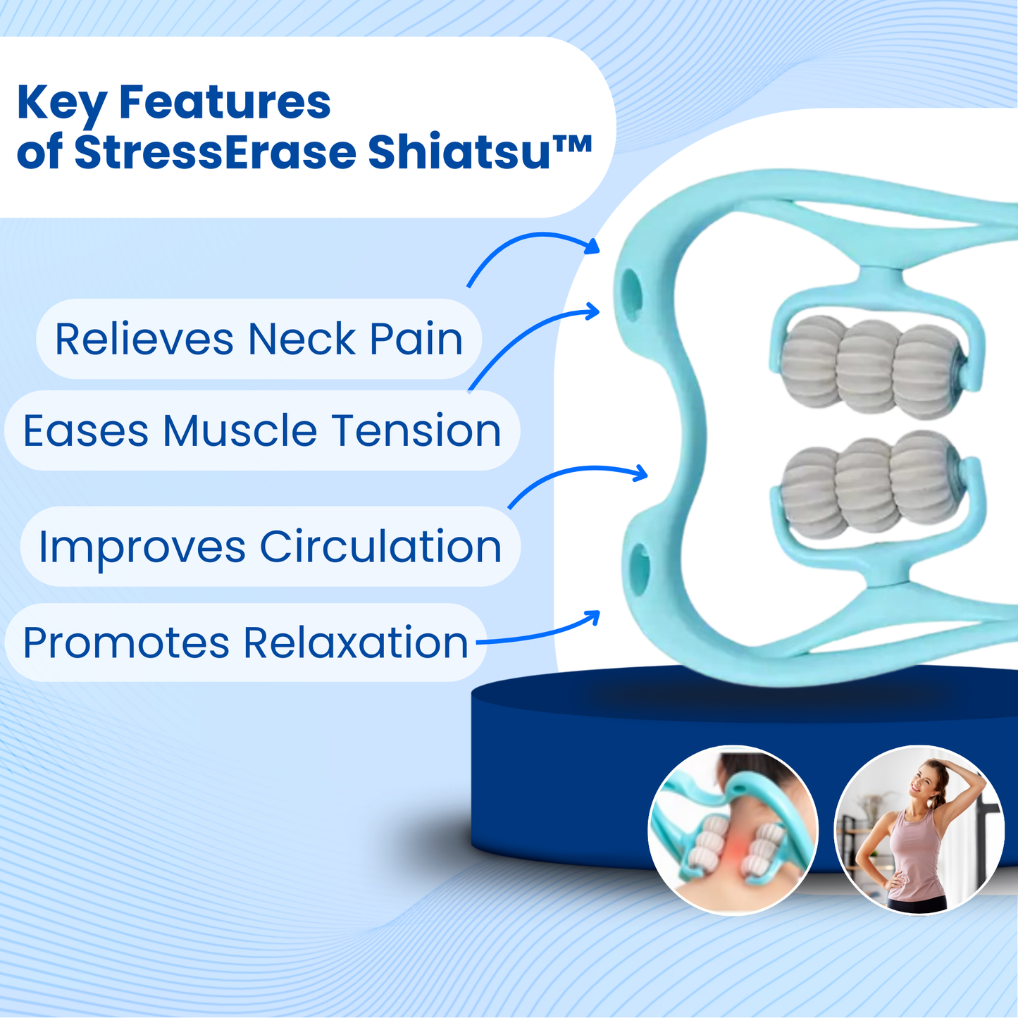 StressErase Shiatsu™ Neck Massager