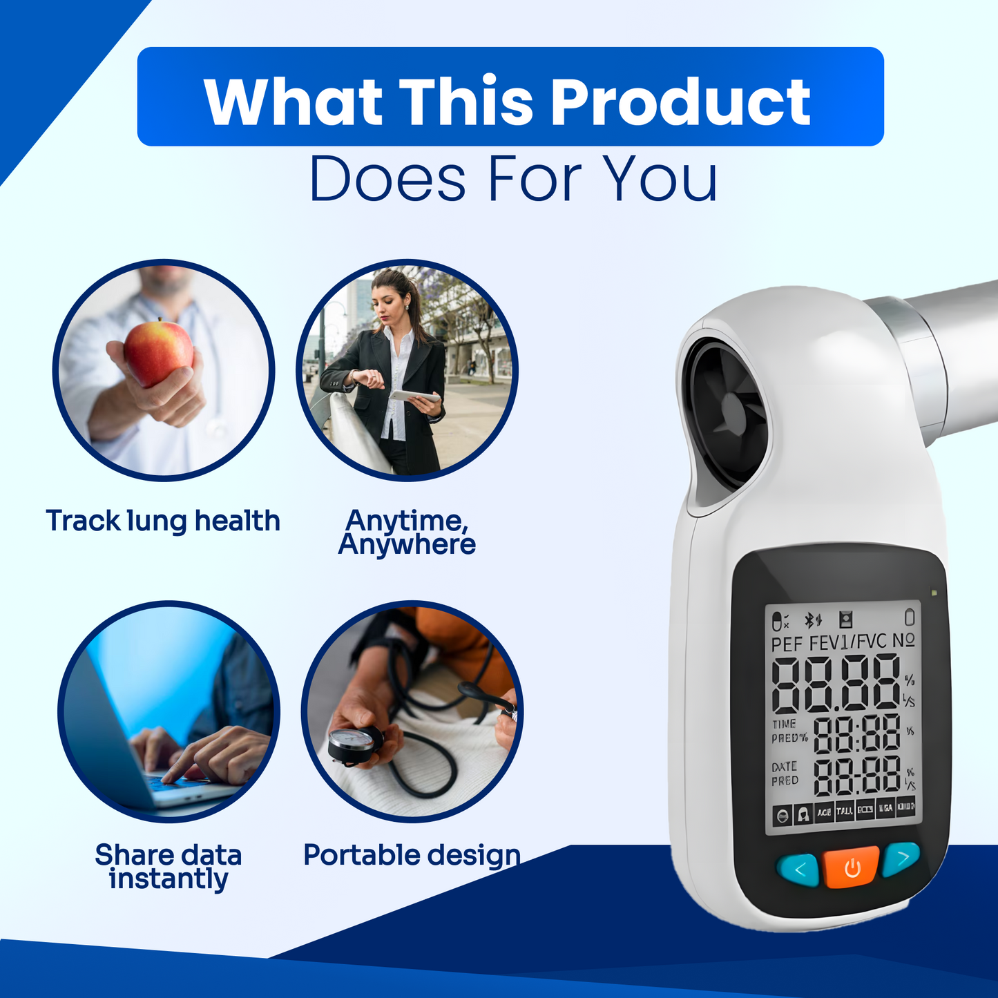 BreathMonitor Pro™ Spirometer