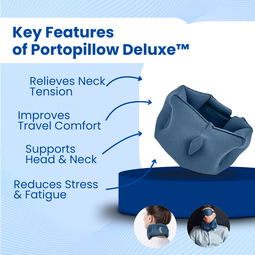 Portopillow Deluxe™ Neck Support Pillow