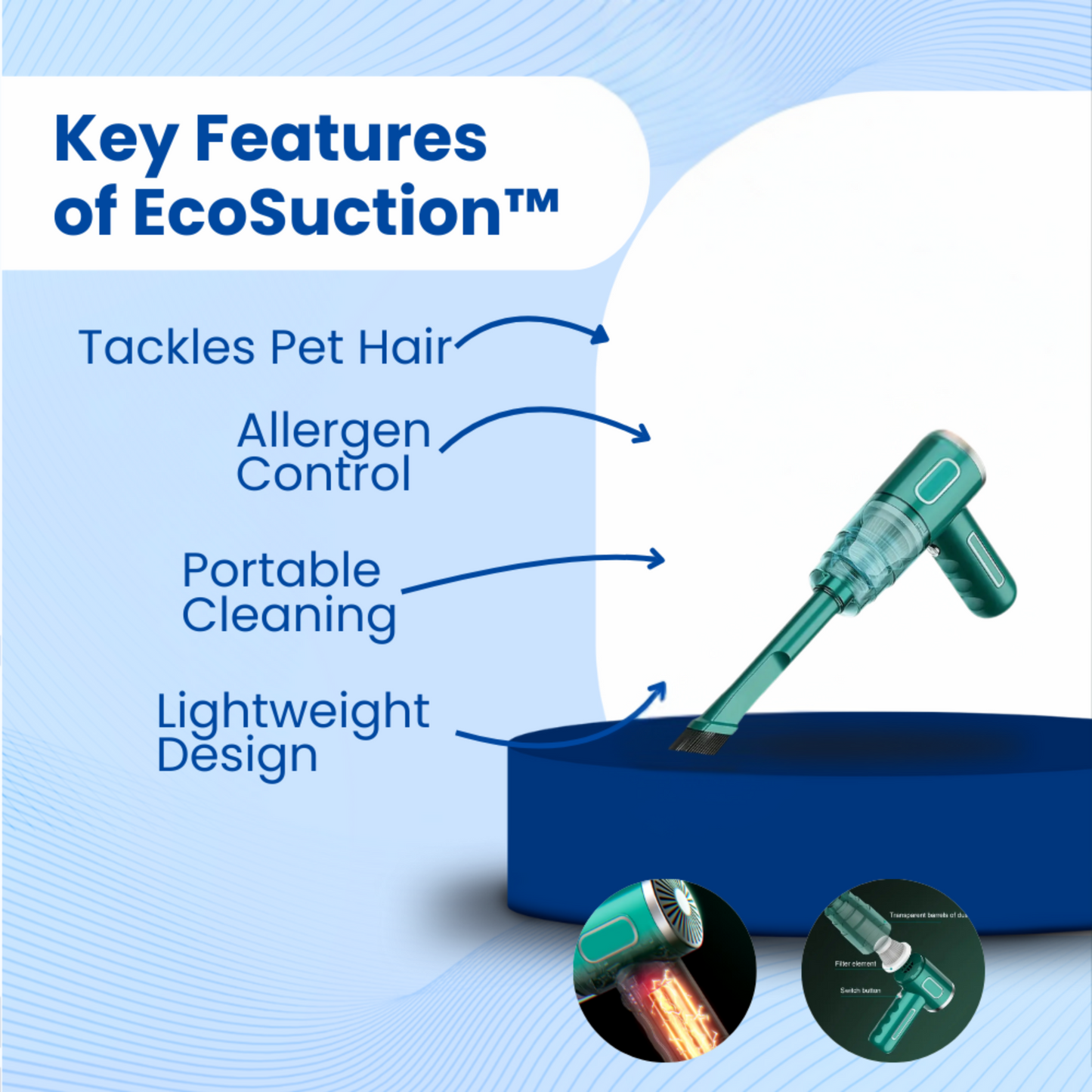 EcoSuction™ Vacuum Cleaner Portable