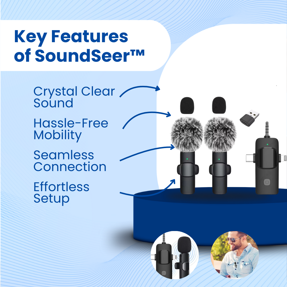 SoundSeer™ Wireless Collar Clip Microphone