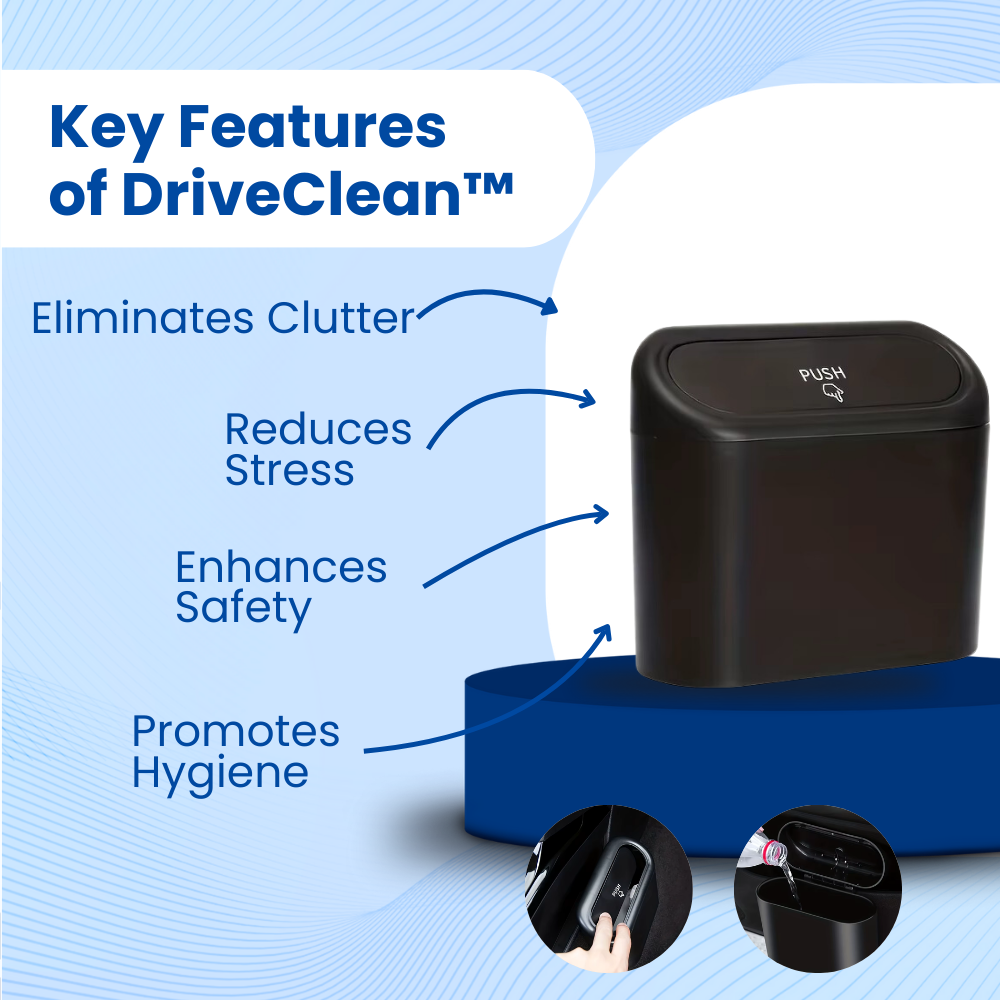 DriveClean Solution™ Car Trash Can